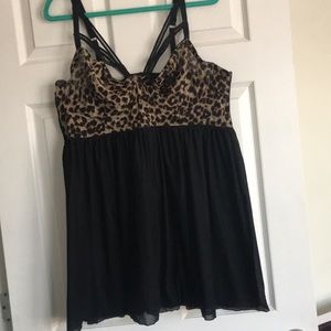 Leopard underwire lingerie